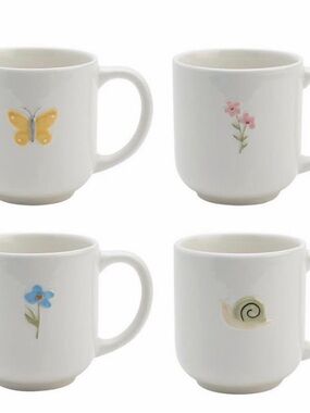 Haven Spring Icon Mugs, Set of 4 22oz Stoneware